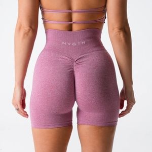 NVGTN pastel pink scrunch shorts size small